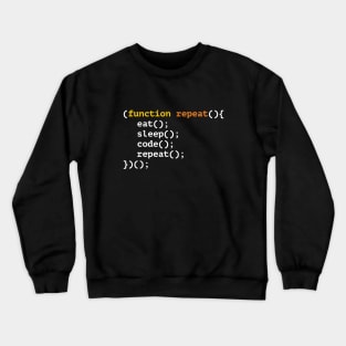 Function repeat, eat, sleep, code, repeat funny T-shirt Crewneck Sweatshirt